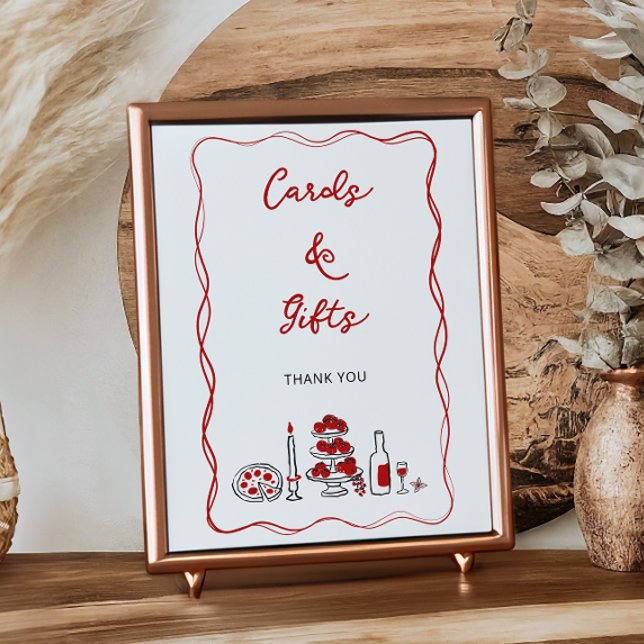 That’s Amore Italian Red Bridal Shower Cards Gifts Poster (Creator Uploaded)