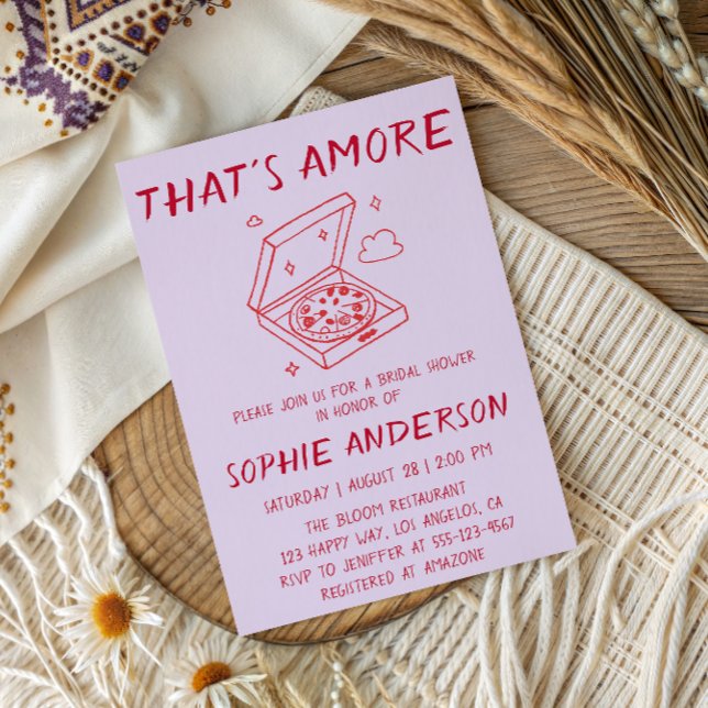 That’s Amore Pizza Bridal Shower Invitation (Creator Uploaded)