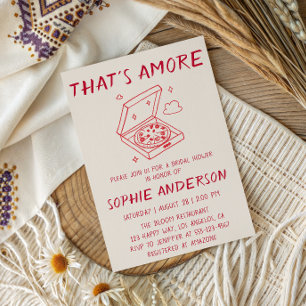 That’s Amore Pizza Bridal Shower Invitation