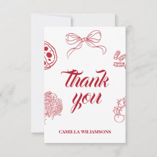 That’s Amore Red Bridal Shower THANK YOU Card