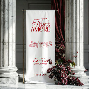 That’s Amore Red hand drawn Bridal Shower Banner