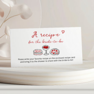 That’s Amore Whimsical Italian Red Share a Recipe  Enclosure Card
