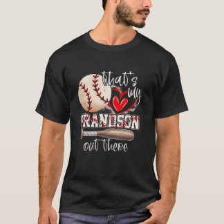 That S My Grandson Out There Baseball Grandma Moth T-Shirt