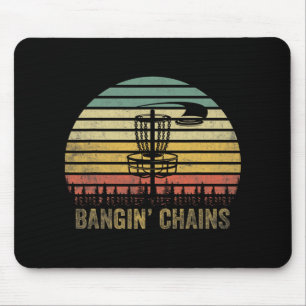 That Says Ngin' Chains - Disc Golf Retro Sunset  Mouse Pad