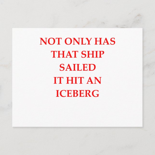 that ship has sailed postcard (Front)