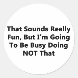That Sounds Really Fun Classic Round Sticker