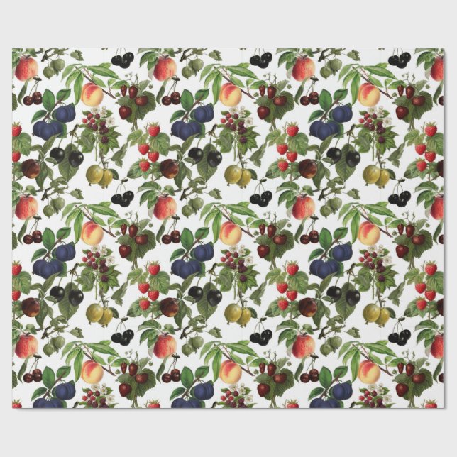 That vintage fruity feeling wrapping paper (Flat)