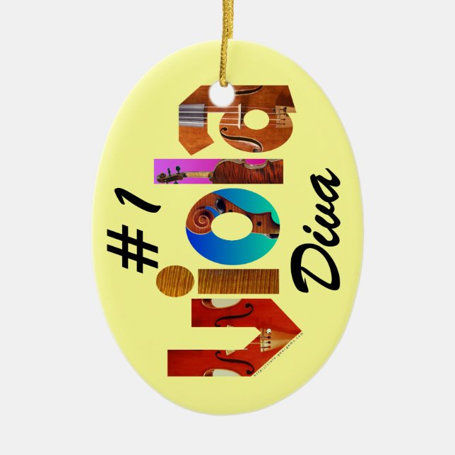 That Viola Person Ceramic Ornament (Front)
