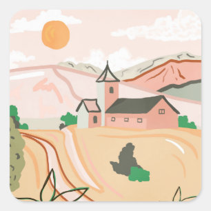 That Warm, Peaceful Feeling Square Sticker