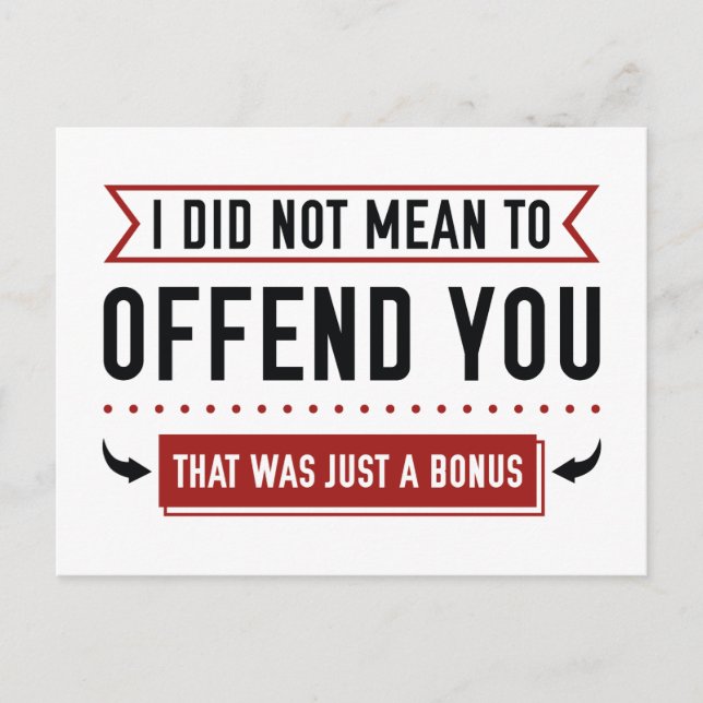 That Was Just A Bonus Postcard (Front)
