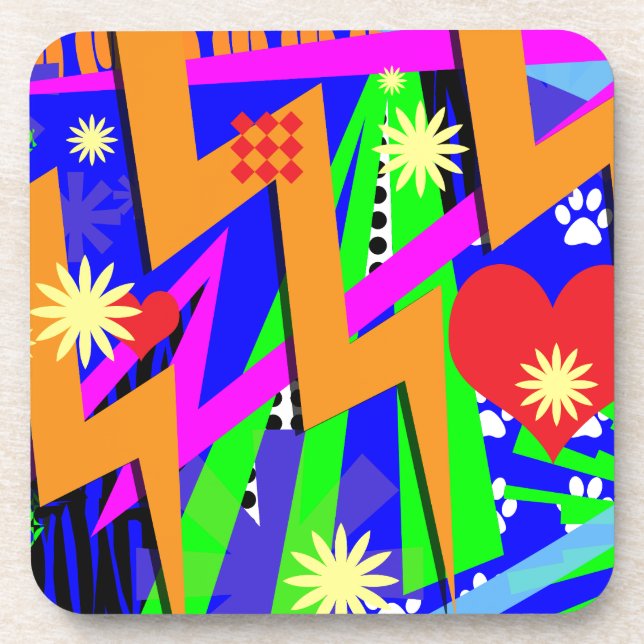 That Wild Nineties Pattern Coaster (Front)