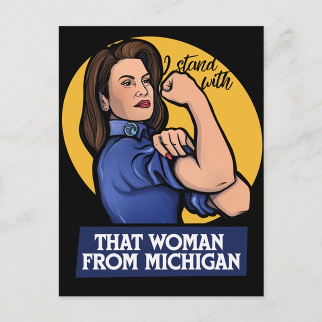 That woman from Michigan Gretchen Whitmer Postcard (Front)
