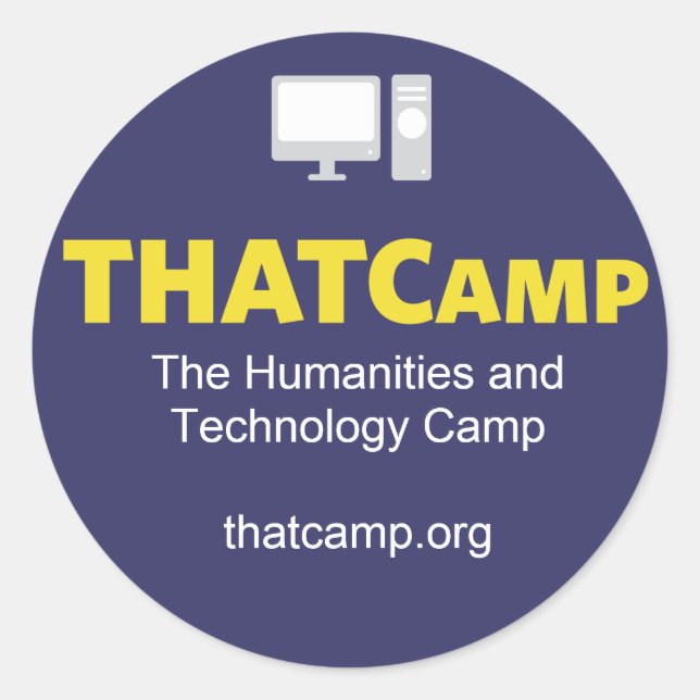 THATCamp sticker with graphic (Front)