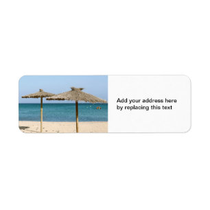 Thatch Beach Umbrellas Return Address Label