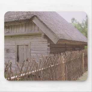 Thatch Roof House, Rumsiskes Museum, LITHUANIA - Mouse Pad