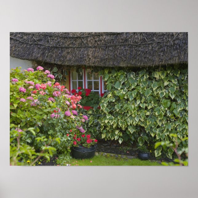 Thatched cottage, Adare, County Limerick, Poster (Front)
