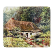 Thatched Cottage Glass Cutting Board, Small