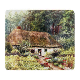 Thatched Cottage Glass Cutting Board, Small Board