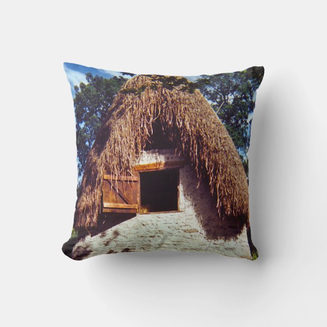 Thatched Roof Hut Cushion (Front)