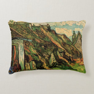 Thatched Sandstone Cottages by Vincent van Gogh Decorative Cushion