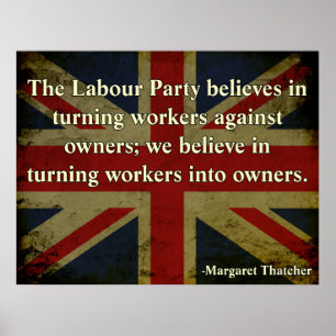 Thatcher Anti-Union Quote Poster