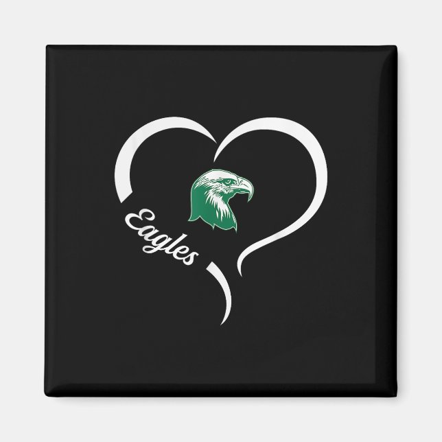 Thatcher Eagles Logo Half Heart Slogan Hs  Magnet (Front)