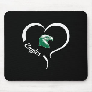 Thatcher Eagles Logo Half Heart Slogan Hs  Mouse Pad