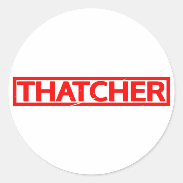 Thatcher Stamp Classic Round Sticker (Front)