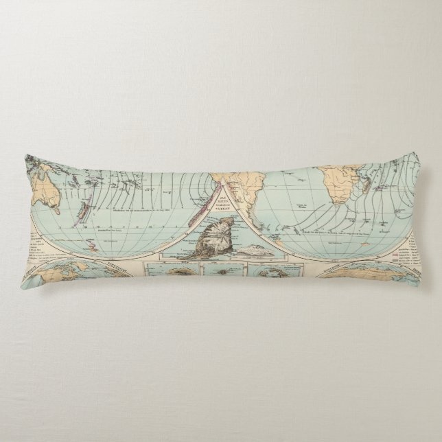 Thatigkeit des Erdinnern Atlas Map Body Cushion (Front)