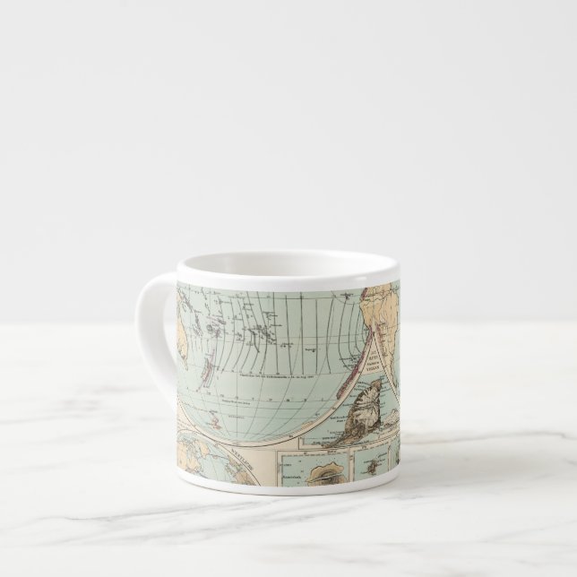 Thatigkeit des Erdinnern Atlas Map Espresso Cup (Front Left)