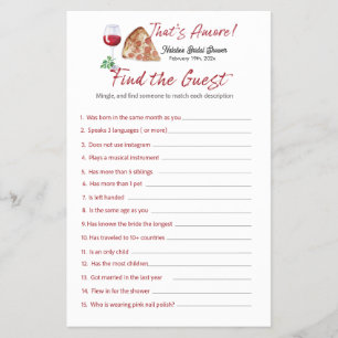 That's Amore Bingo Bridal Shower Game Flyer