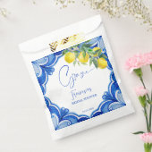 That's amore Blue tile lemon Italian bridal shower Favour Bag | Zazzle