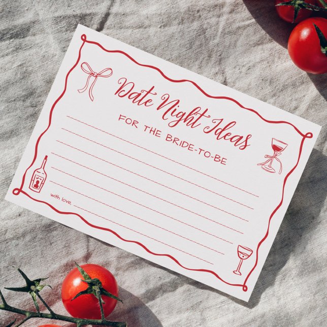 That's Amore Bridal Showe Date Night Ideas Card (Creator Uploaded)