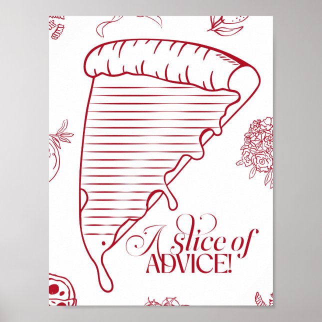 That's Amore Bridal Shower a slice of advice Poster (Front)