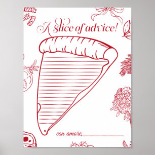That's Amore Bridal Shower a slice of advice Poster