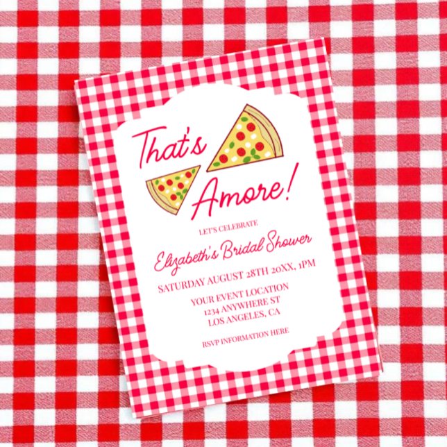 That's Amore Bridal Shower Acrylic Invitations (Creator Uploaded)