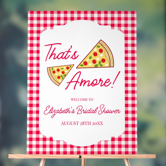 That's Amore Bridal Shower Acrylic Sign (Neutral)