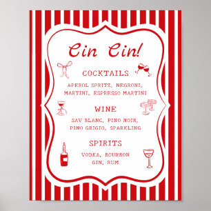 That's Amore Bridal Shower Bar Poster