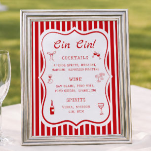 That's Amore Bridal Shower Bar Poster