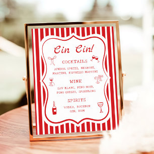 That's Amore Bridal Shower Bar Poster