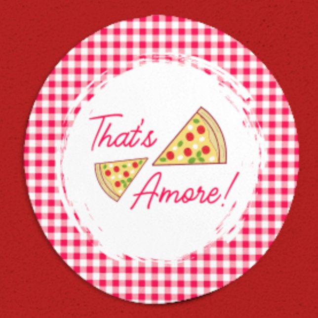 That's Amore Bridal Shower Classic Round Sticker (Creator Uploaded)
