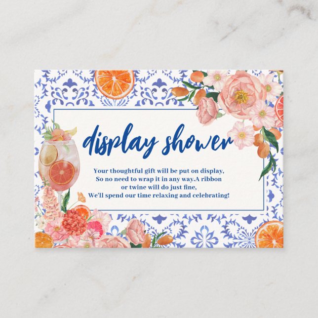 Thats Amore Bridal Shower Gifts display shower Enclosure Card (Front)