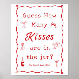That's Amore Bridal Shower Guess How Many Poster