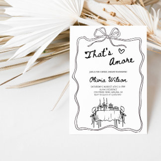 That's Amore Bridal Shower - Italian Banquet Table Invitation
