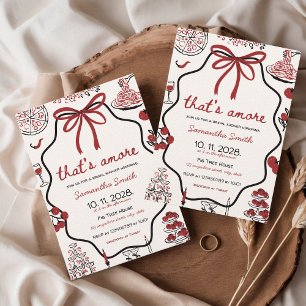 That's amore Bridal Shower Italian Hand drawn Invitation