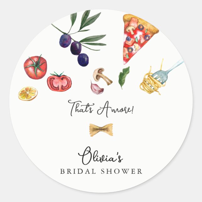 That's amore Bridal Shower Label favours (Front)