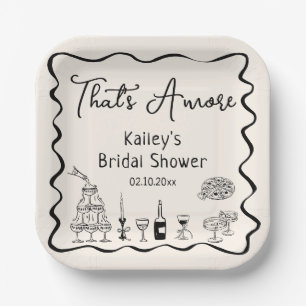 That's Amore Bridal Shower  Paper Plate