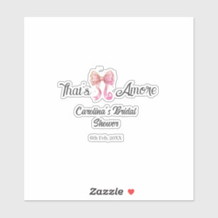 that's amore bridal shower pink retro bow boho nam