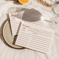 Thats Amore Bridal Shower Recipe Card