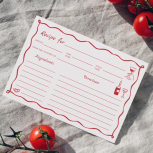 That's Amore Bridal Shower Recipe Card